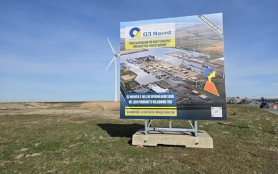 Q3 Noord becoming visible in The Eemshaven